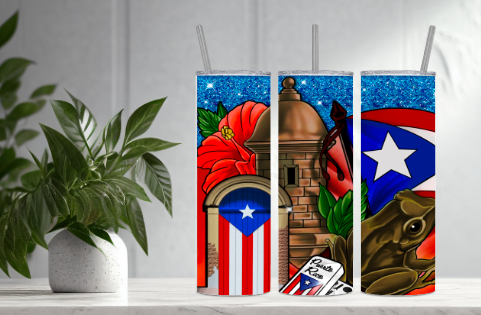 Coqui, Boricua, Garita Tumbler-KianeluDesigns